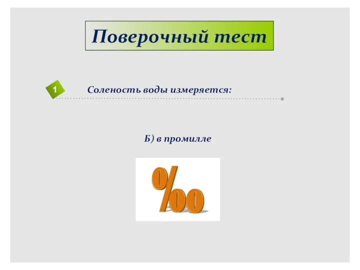 Поверочный тест Б) в промилле