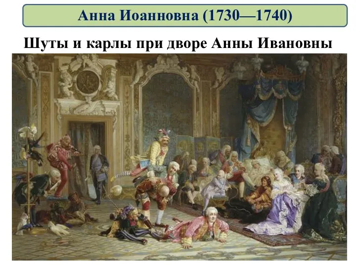 Шуты и карлы при дворе Анны Ивановны Анна Иоанновна (1730—1740)
