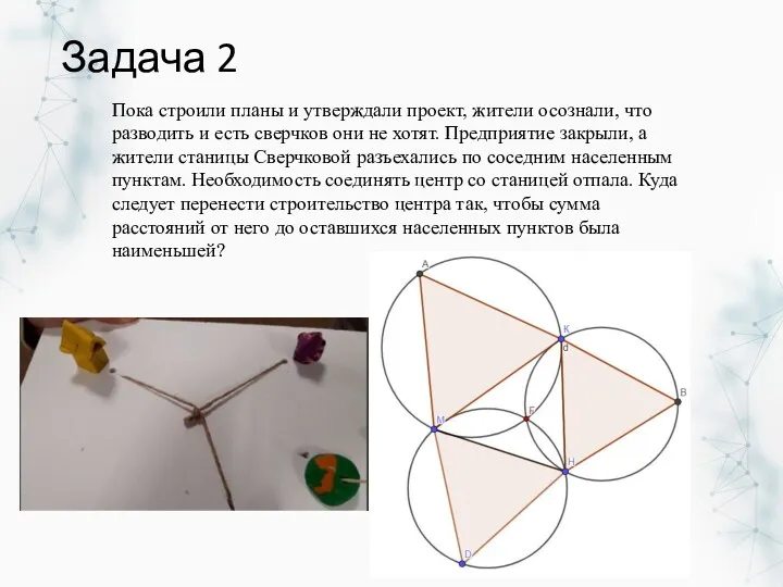 Задача 2 Пока строили планы и утверждали проект, жители осознали,