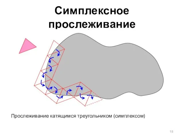 Симплексное прослеживание Прослеживание катящимся треугольником (симплексом)