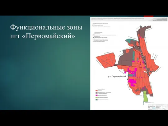 Функциональные зоны пгт «Первомайский»