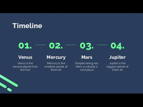 Timeline Venus Venus is the second planet from the Sun