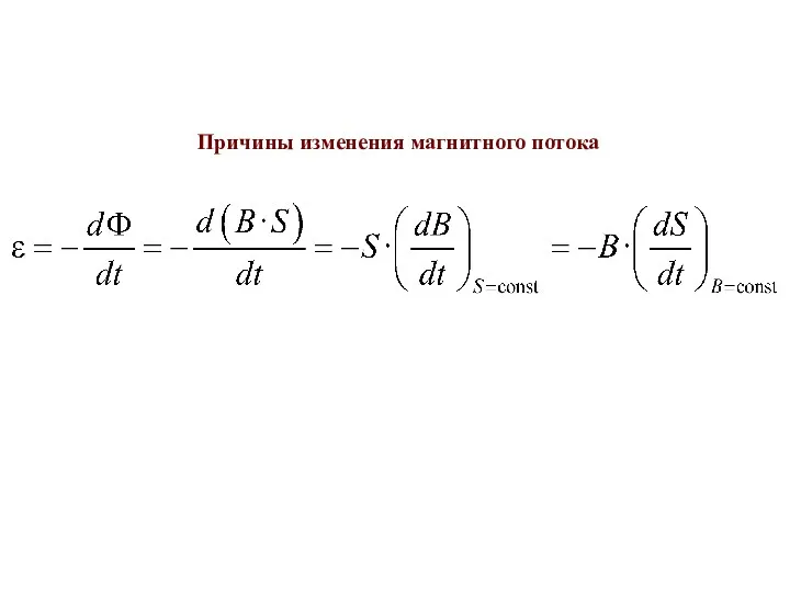 Причины изменения магнитного потока