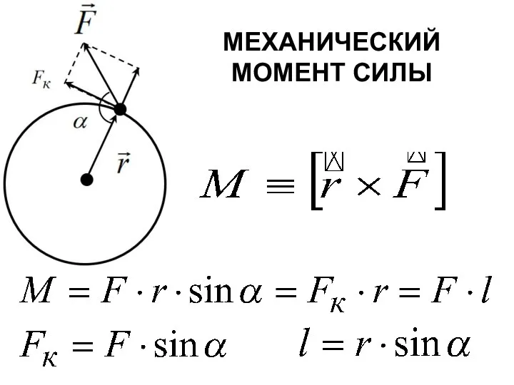 МЕХАНИЧЕСКИЙ МОМЕНТ СИЛЫ