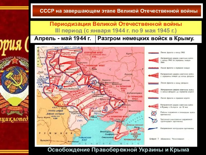 Освобождение Правобережной Украины и Крыма СССР на завершающем этапе Великой Отечественной войны