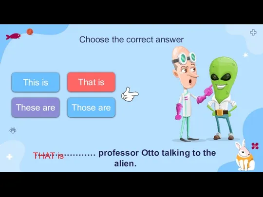 Choose the correct answer ………………… professor Otto talking to the