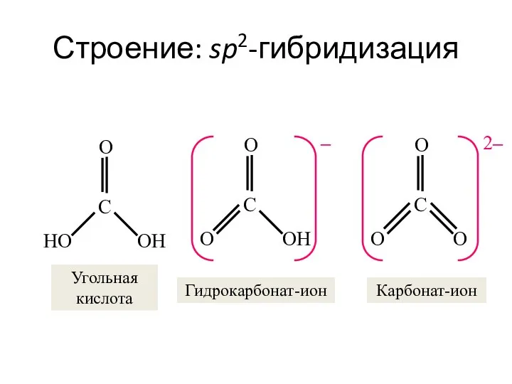 Строение: sp2-гибридизация