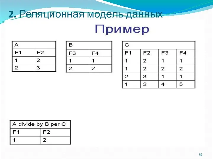 2. Реляционная модель данных