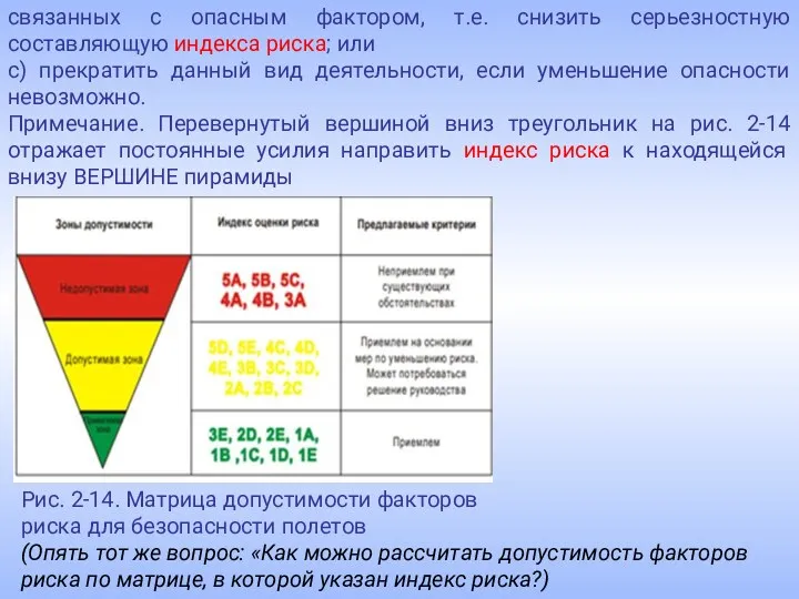 связанных с опасным фактором, т.е. снизить серьезностную составляющую индекса риска;