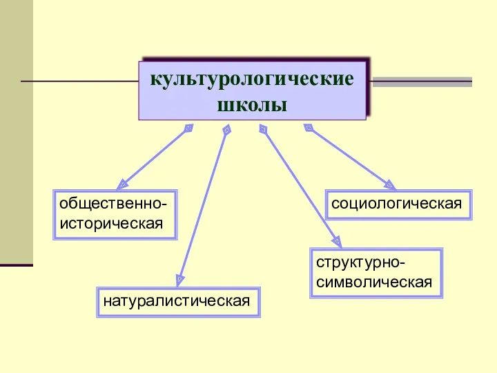 культурологические школы общественно- историческая натуралистическая социологическая структурно- символическая