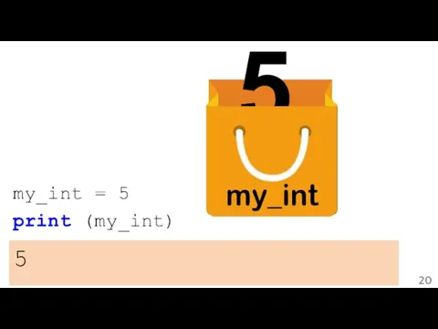 5 my_int = 5 5 my_int print (my_int)