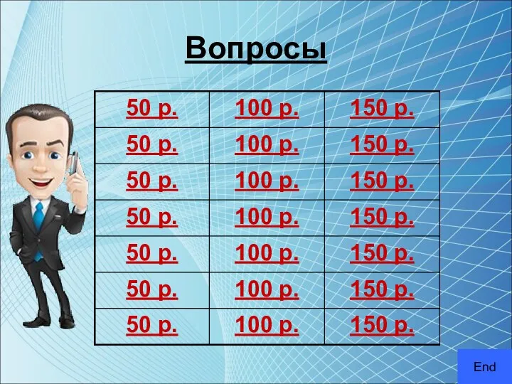 Вопросы End