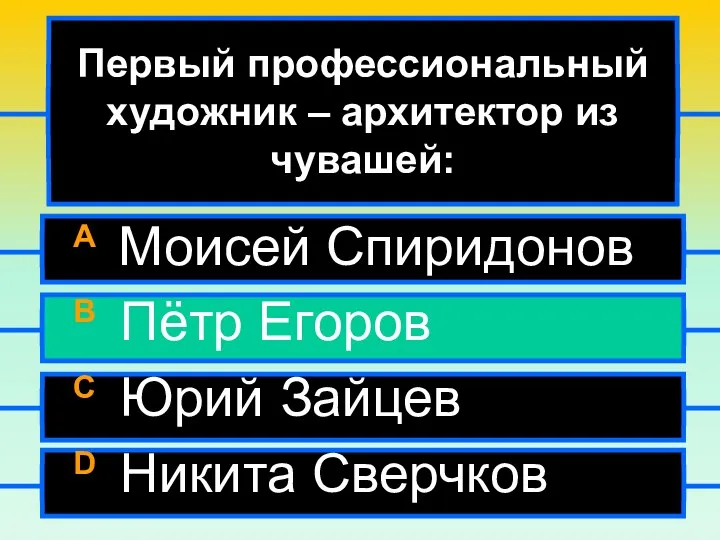 Первый профессиональный художник – архитектор из чувашей: A Моисей Спиридонов