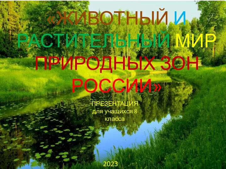 Животный и растительный мир природных зон России