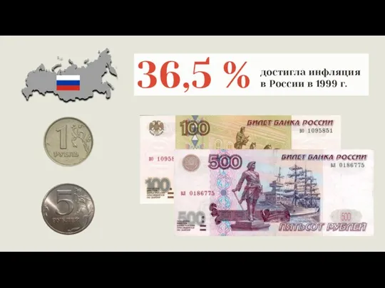 36,5 % достигла инфляция в России в 1999 г.