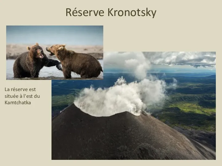Réserve Kronotsky La réserve est située à l'est du Kamtchatka