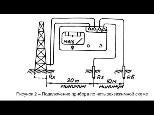 Рисунок 2 – Подключение прибора по четырехзажимной схеме