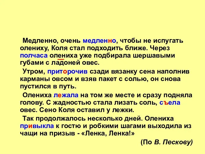 Медленно, очень медленно, чтобы не испугать олениху, Коля стал подходить