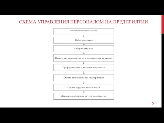 СХЕМА УПРАВЛЕНИЯ ПЕРСОНАЛОМ НА ПРЕДПРИЯТИИ