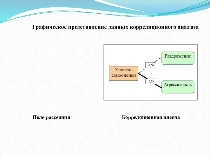 Графическое представление данных корреляционного анализа Поле рассеяния Корреляционная плеяда