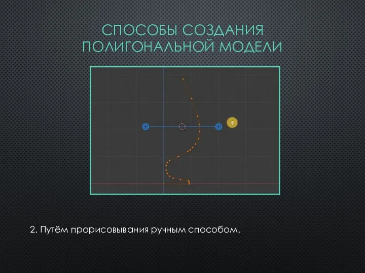 2. Путём прорисовывания ручным способом. СПОСОБЫ СОЗДАНИЯ ПОЛИГОНАЛЬНОЙ МОДЕЛИ