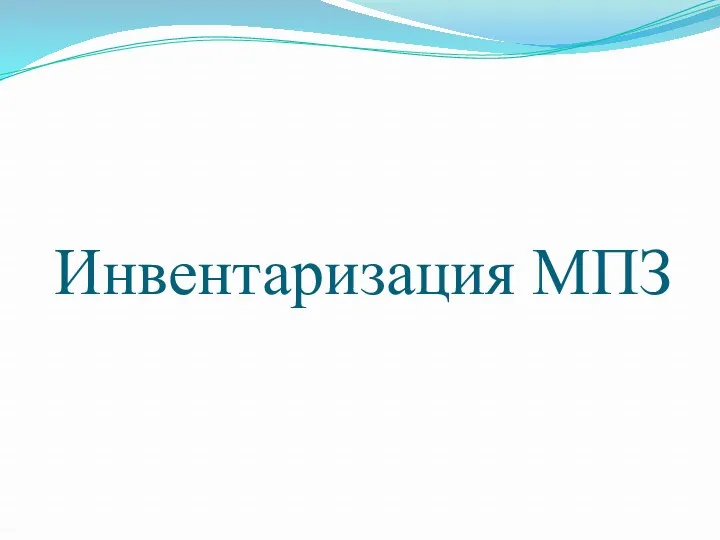 Инвентаризация МПЗ