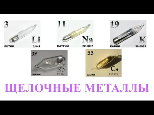 Щелочные металлы