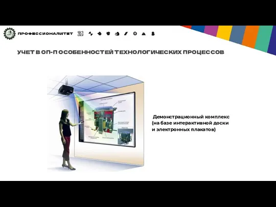 УЧЕТ В ОП-П ОСОБЕННОСТЕЙ ТЕХНОЛОГИЧЕСКИХ ПРОЦЕССОВ Демонстрационный комплекс (на базе интерактивной доски и электронных плакатов)