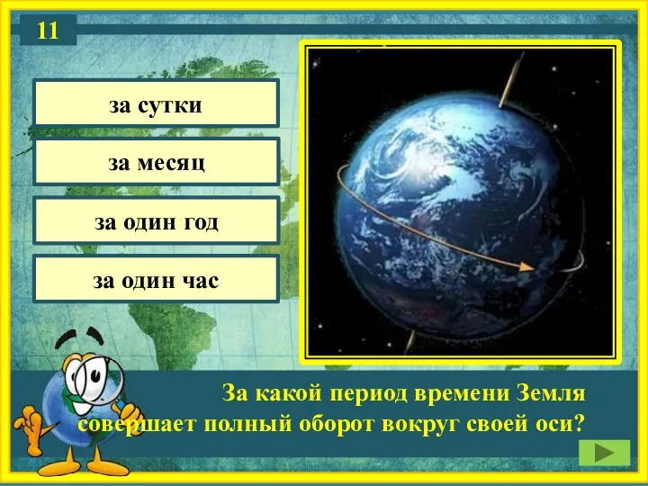 За какой период времени Земля совершает полный оборот вокруг своей