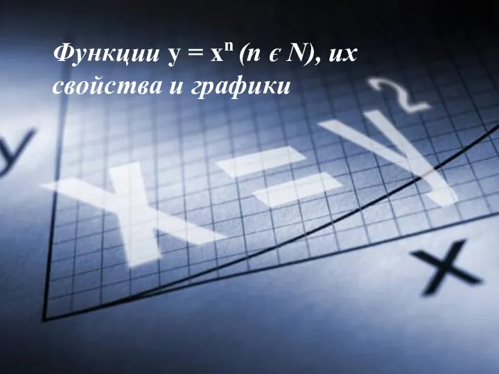 Функции у = хn (n є N), их свойства и графики