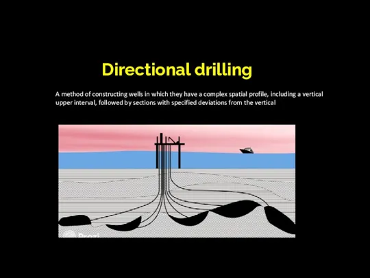 Directional drilling A method of constructing wells in which they have a complex