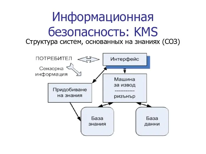 Информационная безопасность: KMS Структура систем, основанных на знаниях (СОЗ)