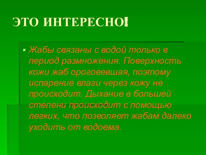 ЭТО ИНТЕРЕСНО! Жабы связаны с водой только в период размножения.