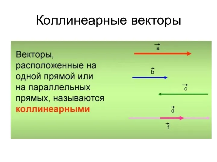 Коллинеарные векторы