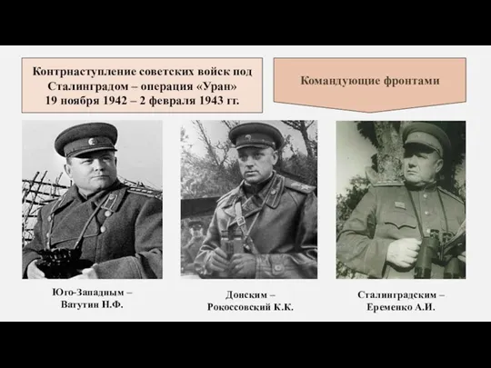 Контрнаступление советских войск под Сталинградом – операция «Уран» 19 ноября 1942 – 2