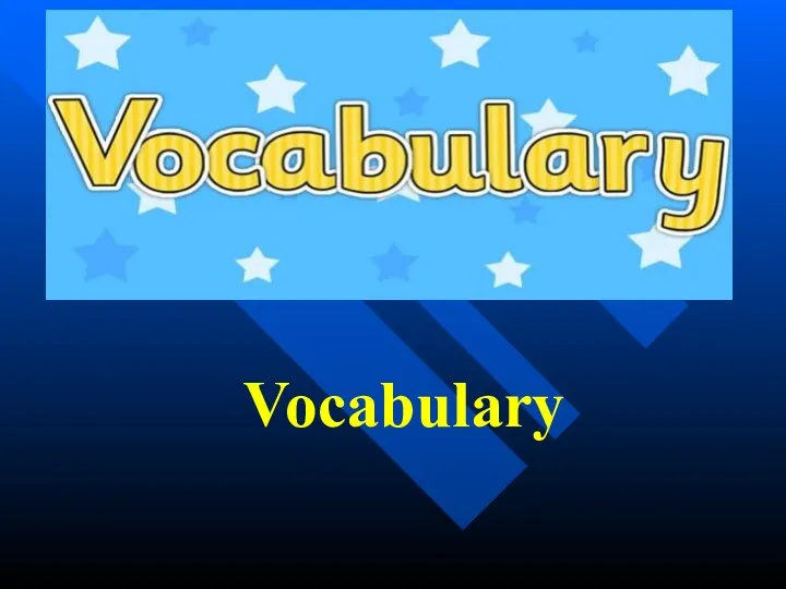 Vocabulary