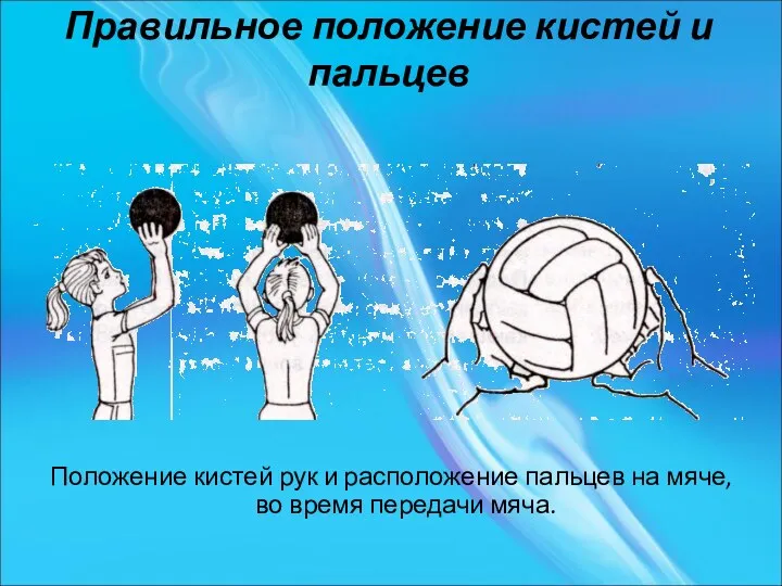 Правильное положение кистей и пальцев Положение кистей рук и расположение