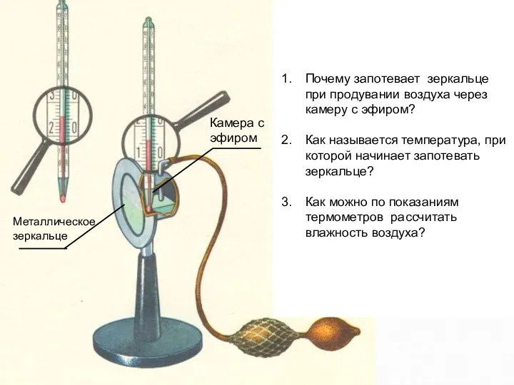 Камера с эфиром Металлическое зеркальце Почему запотевает зеркальце при продувании