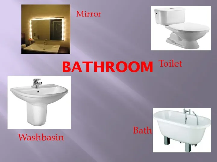 BATHROOM Washbasin Bath Toilet Mirror