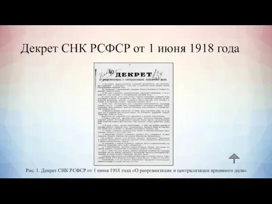 Декрет СНК РСФСР от 1 июня 1918 года Рис. 1.