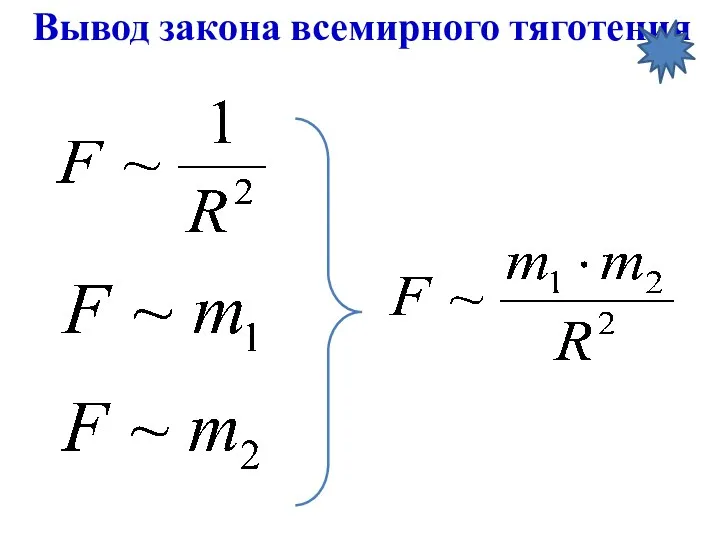 Вывод закона всемирного тяготения