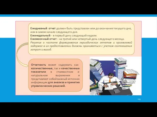 Ежедневный отчет должен быть представлен или до окончания текущего дня,