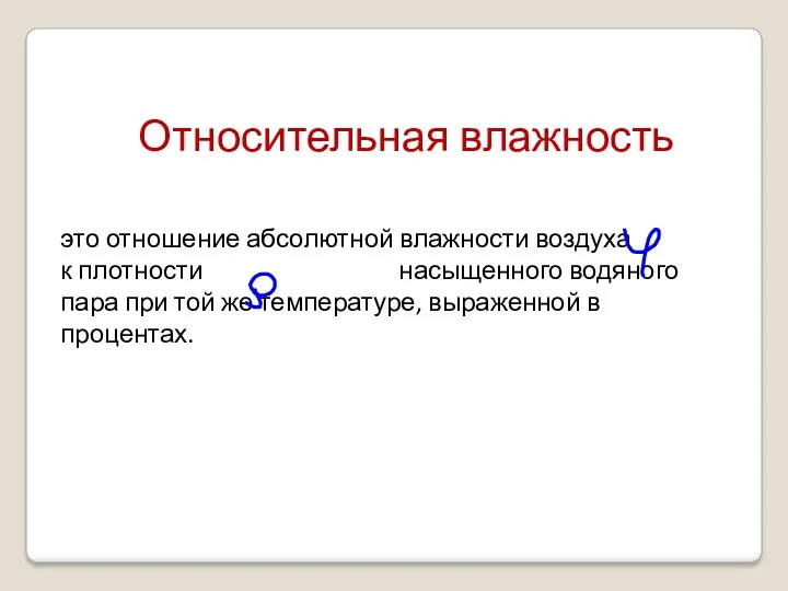 Относительная влажность это отношение абсолютной влажности воздуха к плотности насыщенного