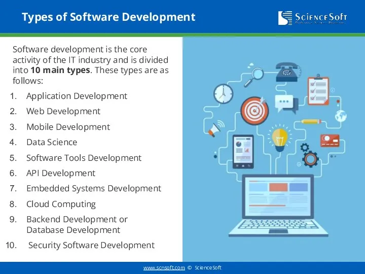 Types of Software Development Software development is the core activity