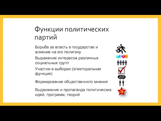 Функции политических партий