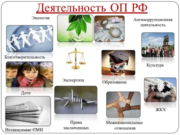 Благотворительность Дети Независимые СМИ Экология Экспертиза Права заключенных Антикоррупционная деятельность