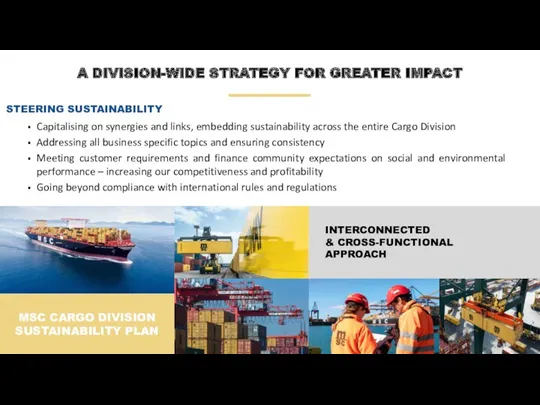 A DIVISION-WIDE STRATEGY FOR GREATER IMPACT STEERING SUSTAINABILITY Capitalising on