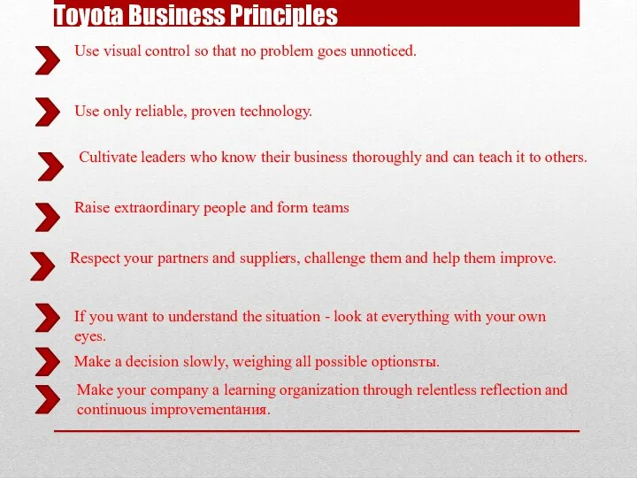 Toyota Business Principles