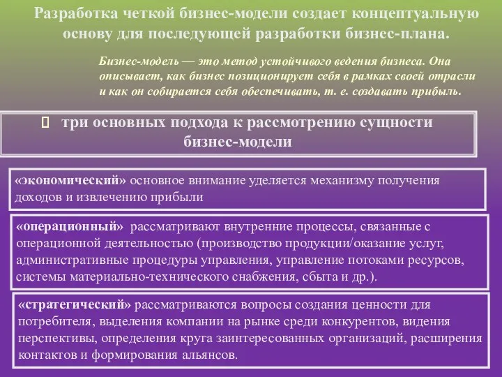 Бизнес-модель — это метод устойчивого ведения бизнеса. Она описывает, как