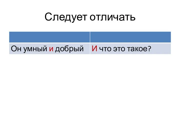 Следует отличать